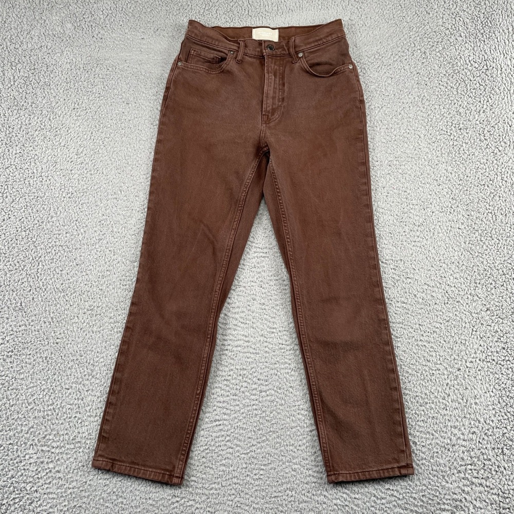 Everlane Jeans Womens 26 Brown The Original Cheeky Jean Crop Organic Cotton